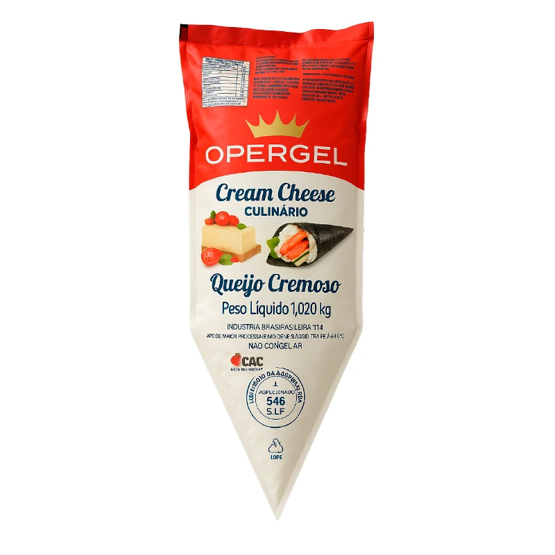 Cream Cheese Tradicional Opergel - Caixa com 6 Bisnagas de 1,02kg 