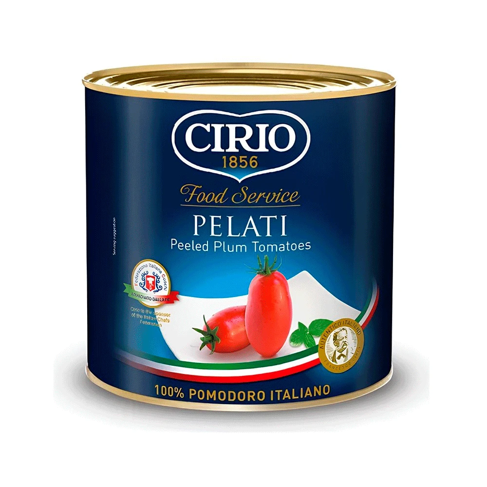 Tomate Pelado Cirio em Lata – Fardo com 6 Unidades de 2,5 kg